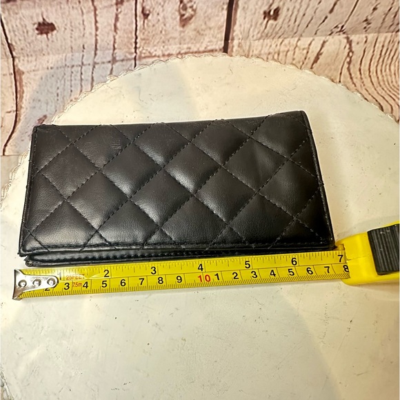 5 Piece Black Faux Leather Pouch Card Picture Wallet Key Holder set - Picture 8 of 9